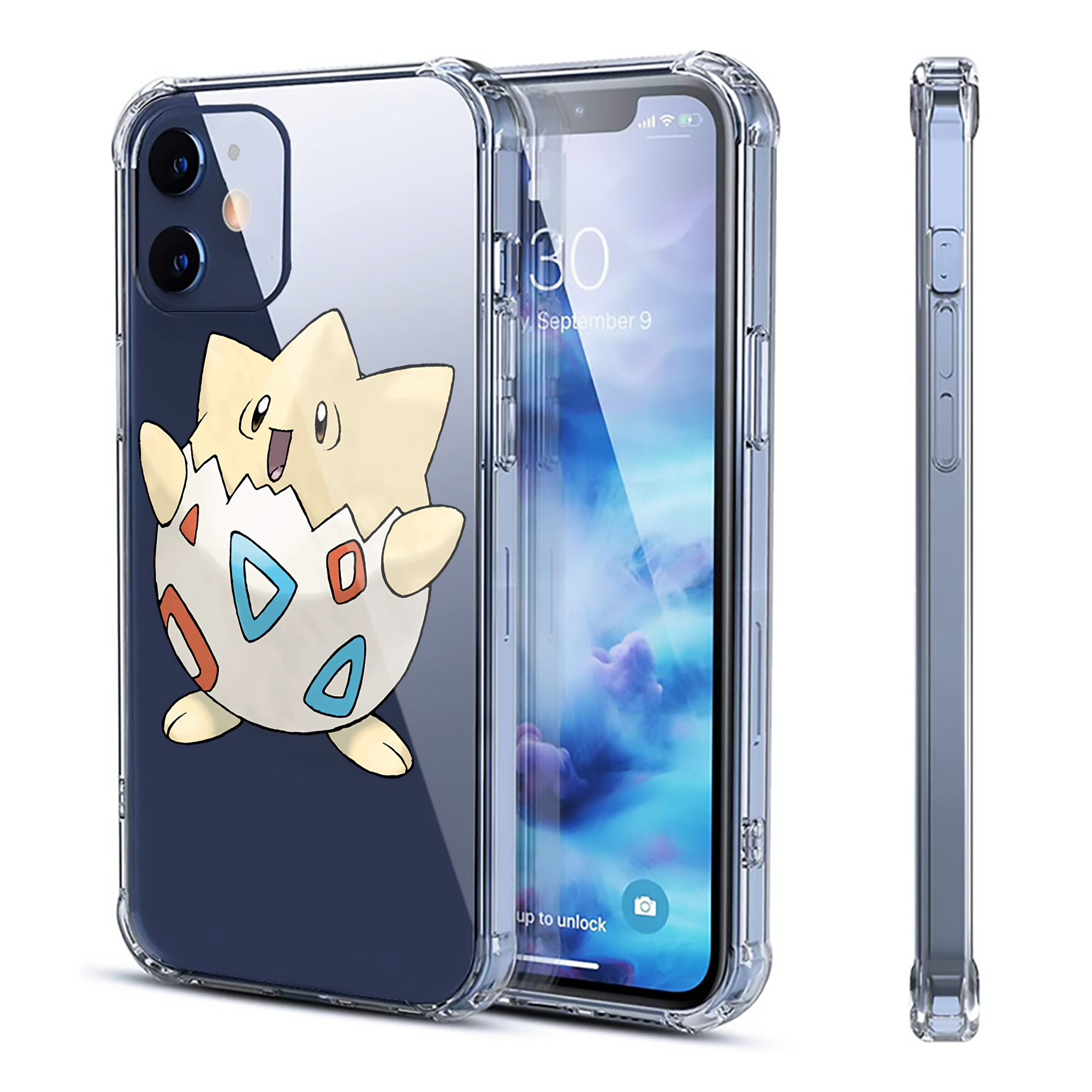 （画像用） ポケットモンスター Pokémon 【iPhone 12シリーズ対応】透明スマホケース（クリアソフトケース）